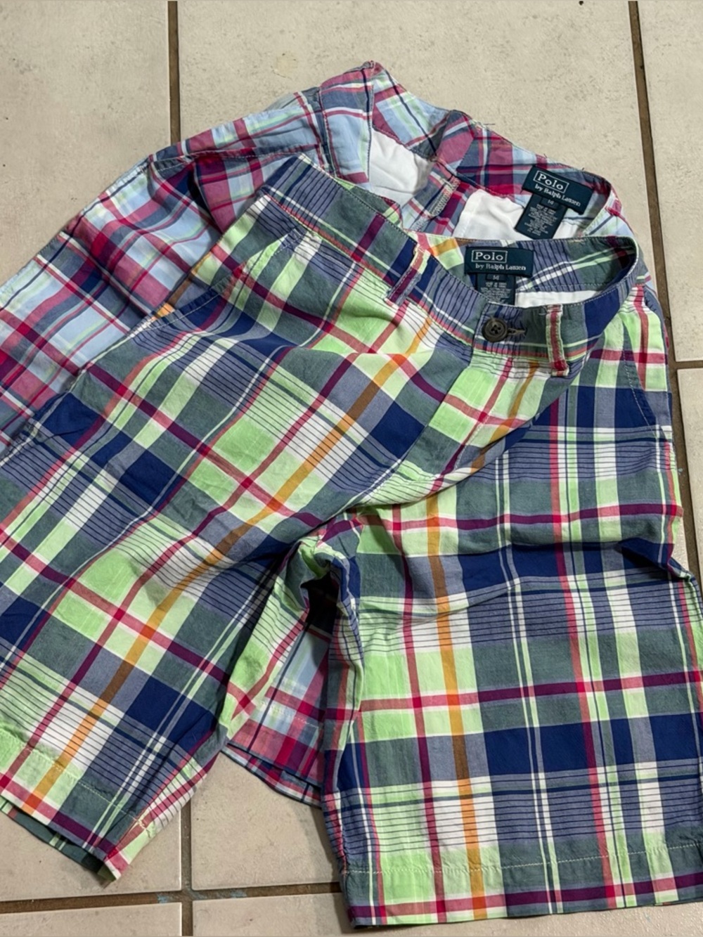Polo Ralph Lauren Kids Boys Plaid Casual Summer Shorts Duo Multi-Color size 14 - Picture 5 of 6
